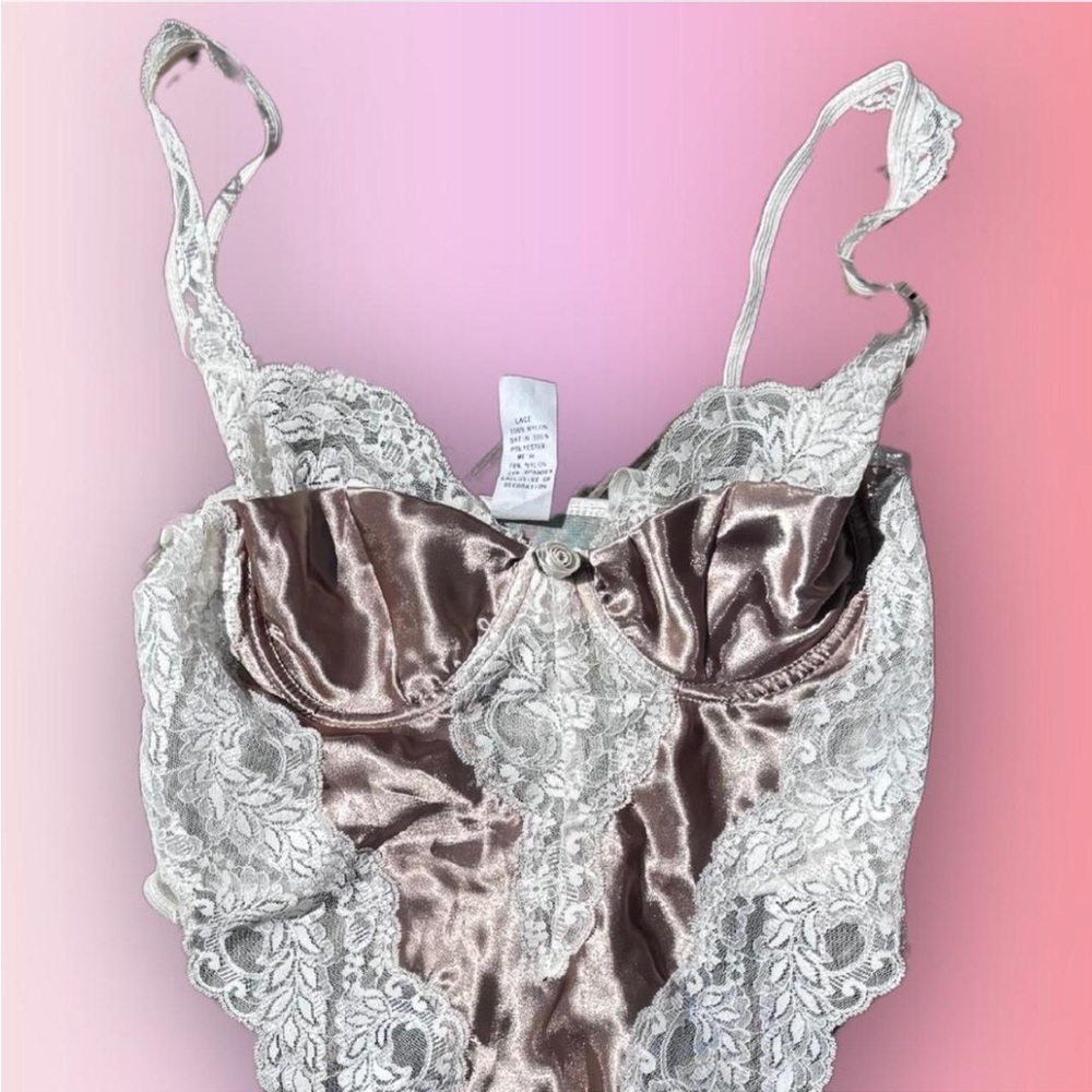 80s vintage lace body suit